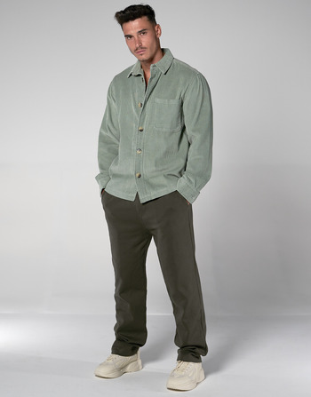 Textil Muži Košile s dlouhymi rukávy THEAD.  Zelená