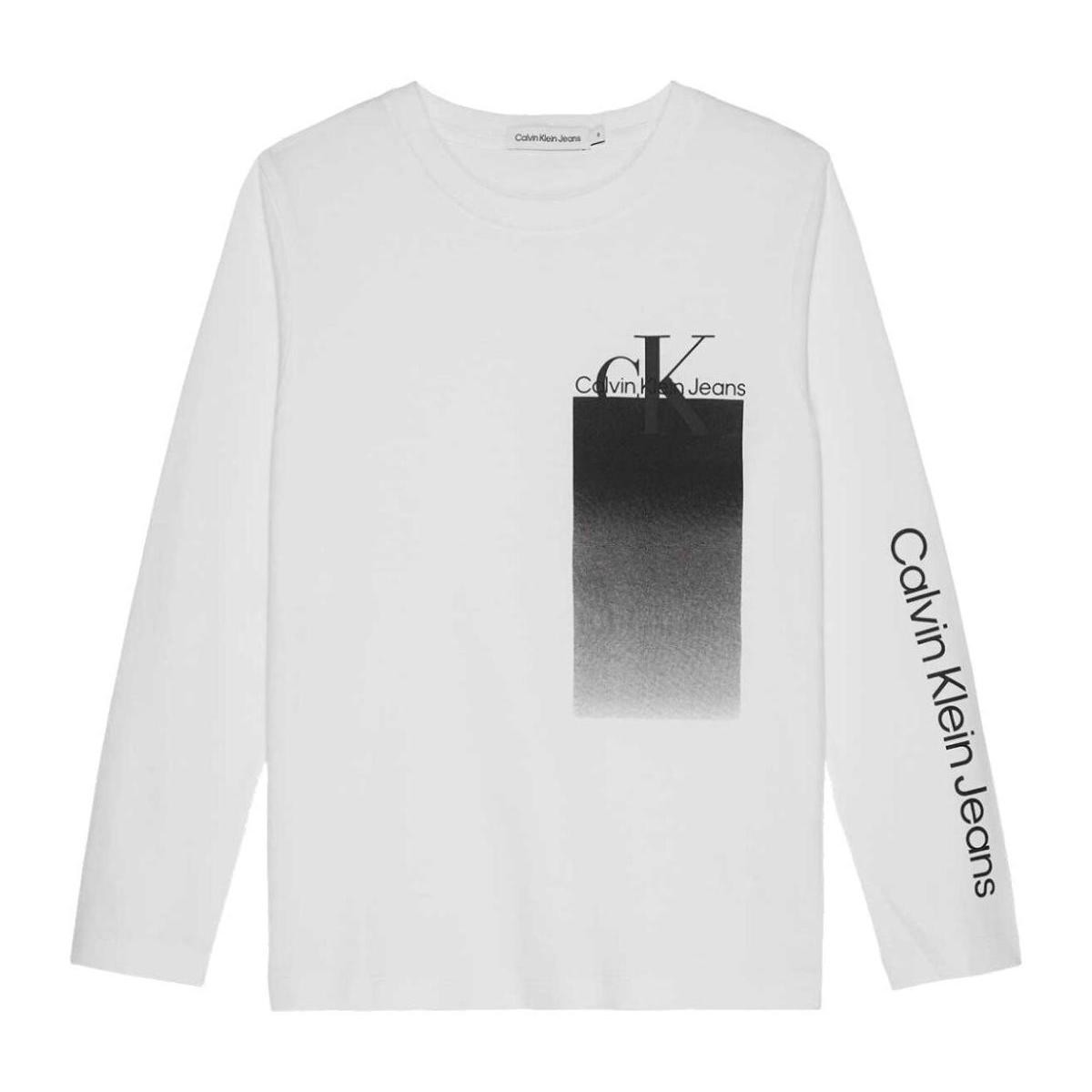 Textil Chlapecké Trička s krátkým rukávem Calvin Klein Jeans  Bílá