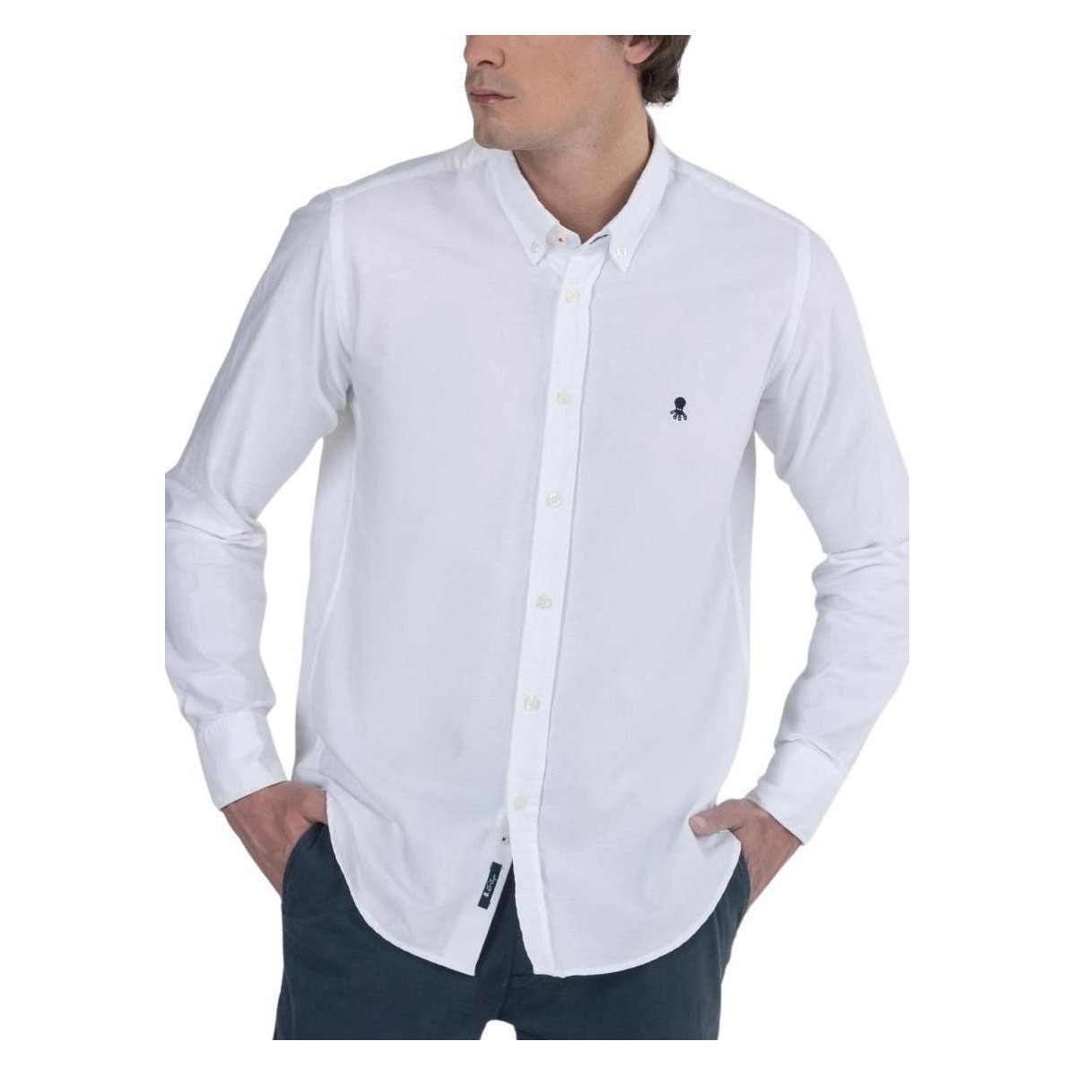 Textil Muži Košile s dlouhymi rukávy Elpulpo  Bílá