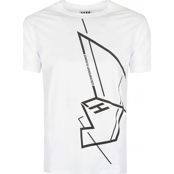 Textil Muži Trička s krátkým rukávem Les Hommes LKT219-700P | Round Neck T-Shirt Bílá