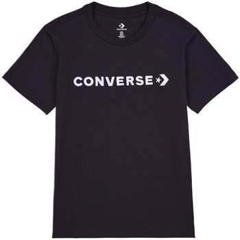 Textil Ženy Trička s krátkým rukávem Converse Glossy Wordmark Černá