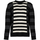 Textil Muži Svetry Les Hommes LLK113-654U | Wool Stripes Round Neck Jumper Černá