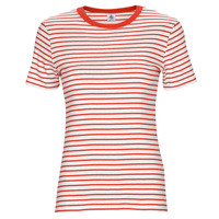 Textil Ženy Trička s krátkým rukávem Petit Bateau A06ZF05 Bílá / Červená