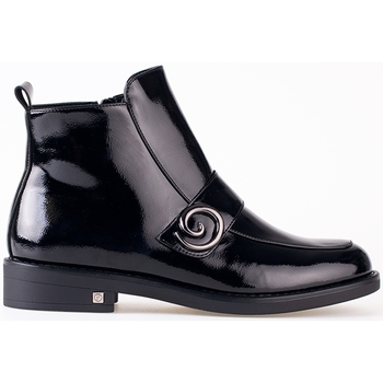 Boty Ženy Kotníkové boty W. Potocki Moderní  kotníčkové boty dámské černé na plochém podpatku 