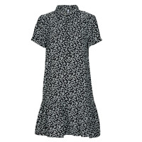 Textil Ženy Krátké šaty JDY JDYLION S/S PLACKET DRESS Černá / Bílá