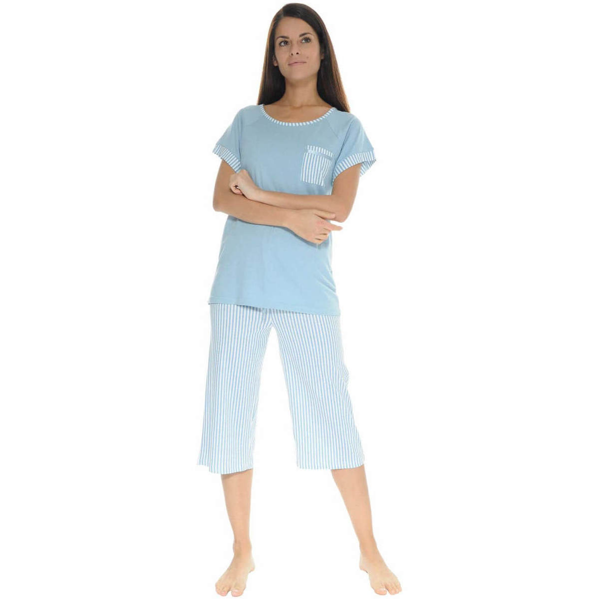 Textil Ženy Pyžamo / Noční košile Christian Cane MARY Modrá