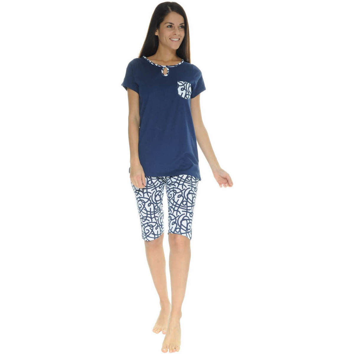 Textil Ženy Pyžamo / Noční košile Christian Cane MAGGIE Modrá