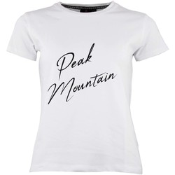 Textil Ženy Trička s krátkým rukávem Peak Mountain T-shirt manches courtes femme ATRESOR Bílá