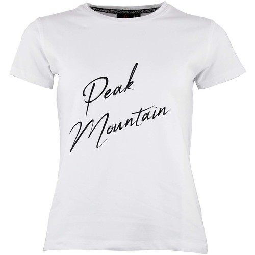 Textil Ženy Trička s krátkým rukávem Peak Mountain T-shirt manches courtes femme ATRESOR Bílá