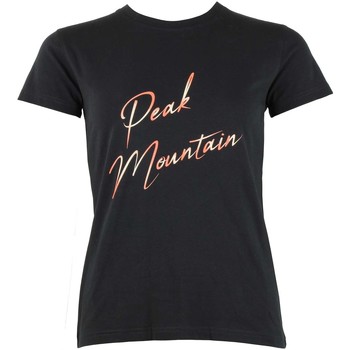 Textil Ženy Trička s krátkým rukávem Peak Mountain T-shirt manches courtes femme ATRESOR Černá