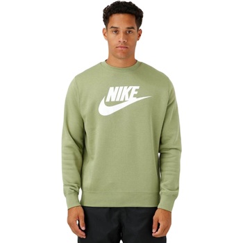 Textil Muži Teplákové bundy Nike Club Fleece Crewneck Zelená