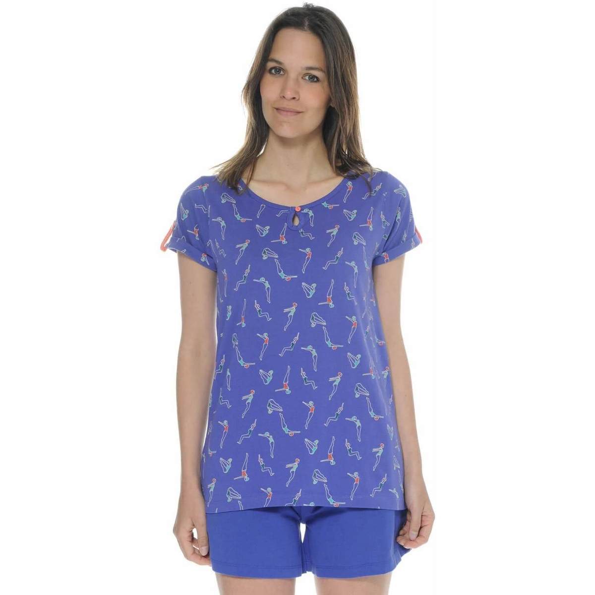 Textil Ženy Pyžamo / Noční košile Christian Cane FAUSTINE Modrá