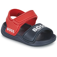 Boty Chlapecké Sandály BOSS J09190-849-B Tmavě modrá / Červená