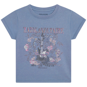 Textil Dívčí Trička s krátkým rukávem Zadig & Voltaire X15383-844-J Modrá