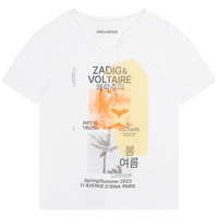 Textil Chlapecké Trička s krátkým rukávem Zadig & Voltaire  Bílá