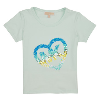 Textil Dívčí Trička s krátkým rukávem MICHAEL Michael Kors R15185-76T-C Bílá / Modrá