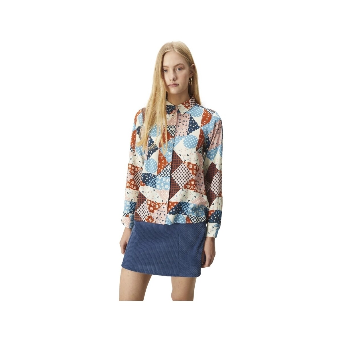 Textil Ženy Halenky / Blůzy Compania Fantastica COMPAÑIA FANTÁSTICA Shirt 41006 - Patchwork           