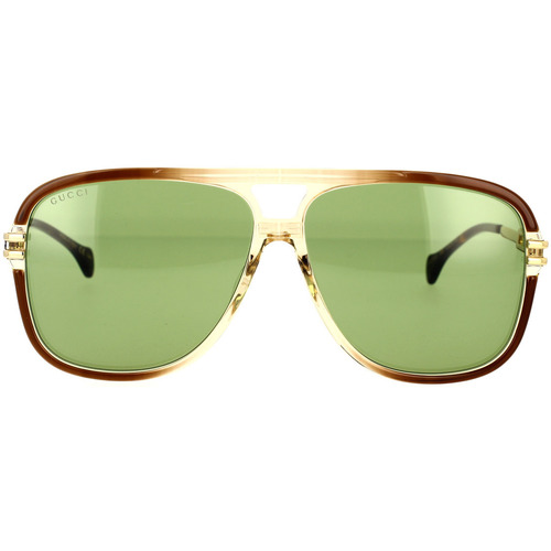 Hodinky & Bižuterie Muži sluneční brýle Gucci Occhiali da Sole  GG1105S 003 Béžová