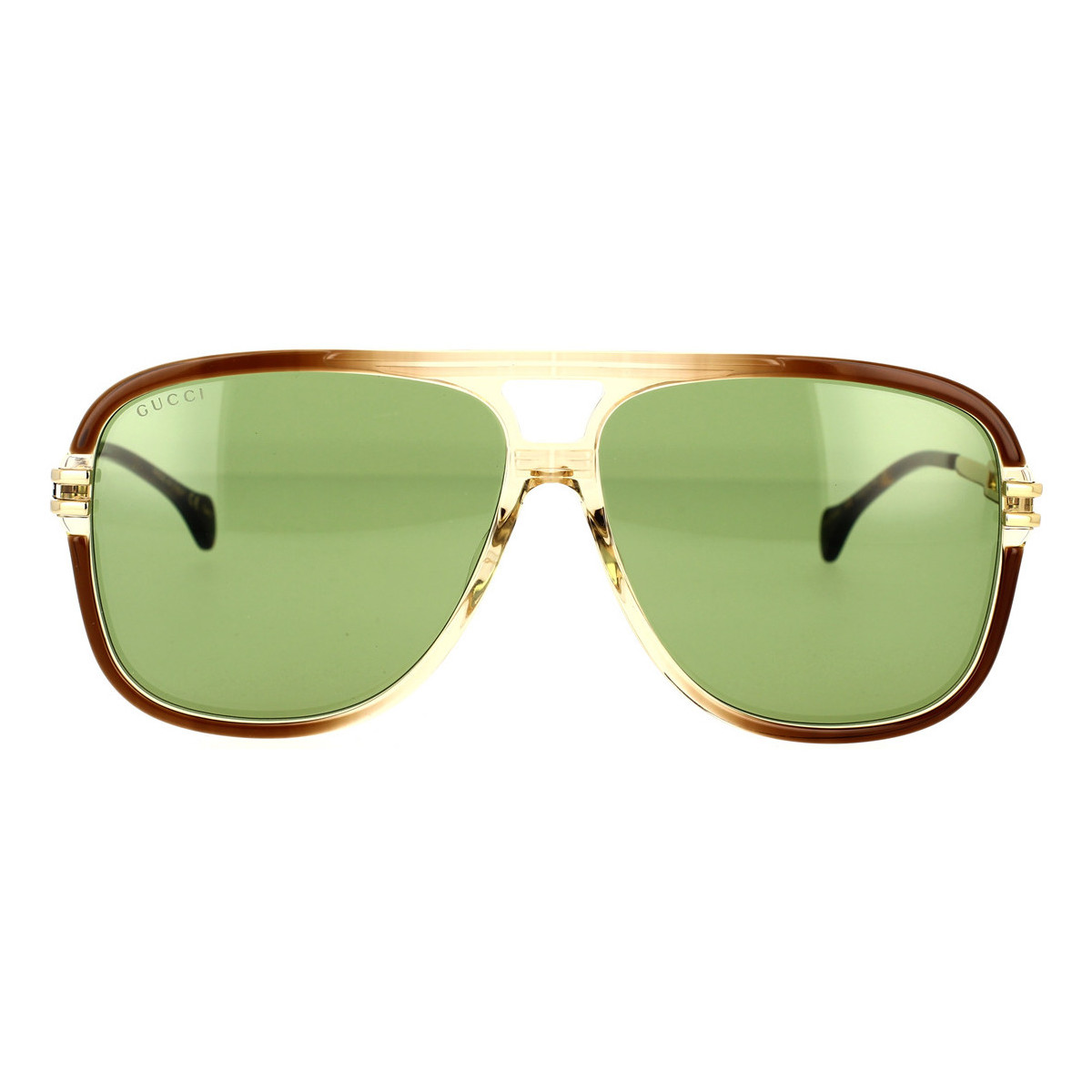 Hodinky & Bižuterie Muži sluneční brýle Gucci Occhiali da Sole  GG1105S 003 Béžová
