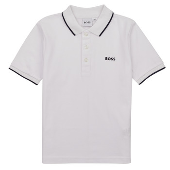 Textil Chlapecké Polo s krátkými rukávy BOSS J25P26-10P-C Bílá