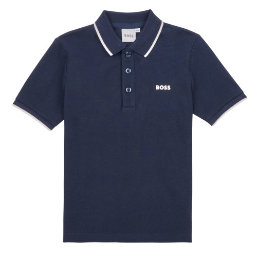 Textil Chlapecké Polo s krátkými rukávy BOSS J25P26-849-C Tmavě modrá