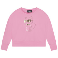 Textil Dívčí Mikiny Karl Lagerfeld  Růžová