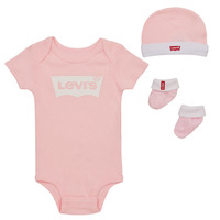 Textil Děti Pyžamo / Noční košile Levi's LHN BATWING ONESIE HAT BOOTIE Růžová / Bílá