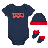 Textil Děti Pyžamo / Noční košile Levi's LHN BATWING ONESIE HAT BOOTIE Tmavě modrá / Červená