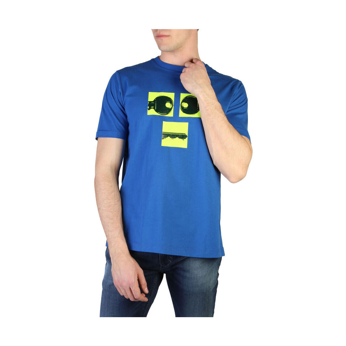 Textil Muži Trička s krátkým rukávem Diesel - t_just_t23 Modrá