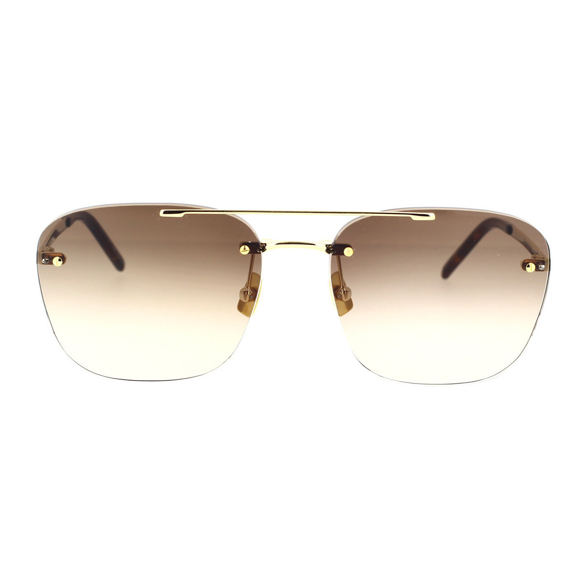 Hodinky & Bižuterie sluneční brýle Yves Saint Laurent Occhiali da Sole Saint Laurent SL309 Rimless 003 Zlatá