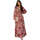 Textil Ženy Krátké šaty Omg Dámské maxi šaty s dlouhým rukávem Lovon červená Červená