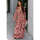 Textil Ženy Krátké šaty Omg Dámské maxi šaty s dlouhým rukávem Lovon červená Červená
