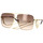 Hodinky & Bižuterie Ženy sluneční brýle Gucci Occhiali da Sole  con Catena GG1087S 002 Zlatá