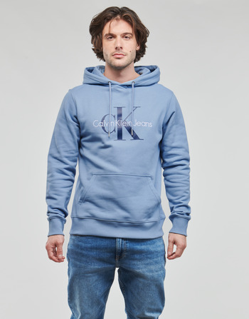 Textil Muži Mikiny Calvin Klein Jeans MONOLOGO REGULAR HOODIE Modrá