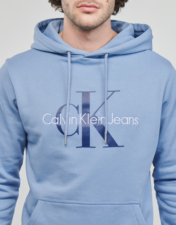 Calvin Klein Jeans MONOLOGO REGULAR HOODIE Modrá