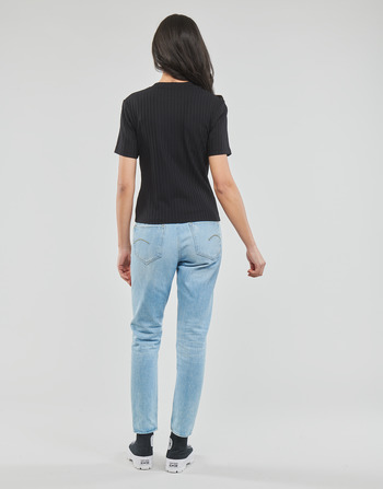Calvin Klein Jeans RIB SHORT SLEEVE TEE Černá