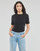 Textil Ženy Trička s krátkým rukávem Calvin Klein Jeans RIB SHORT SLEEVE TEE Černá