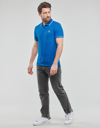 Calvin Klein Jeans TIPPING SLIM POLO Modrá