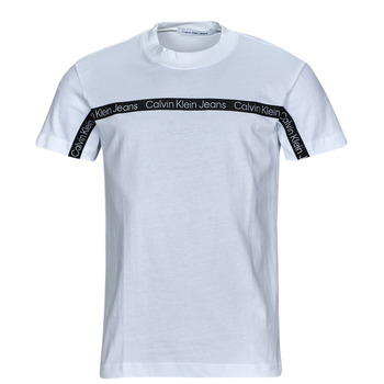 Textil Muži Trička s krátkým rukávem Calvin Klein Jeans LOGO TAPE TEE Bílá