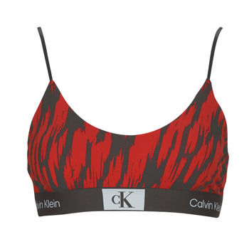 Spodní prádlo Ženy Sportovní podprsenky Calvin Klein Jeans UNLINED BRALETTE Černá / Červená