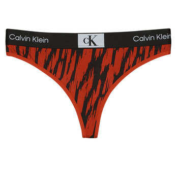 Spodní prádlo Ženy String Calvin Klein Jeans MODERN THONG Černá / Červená