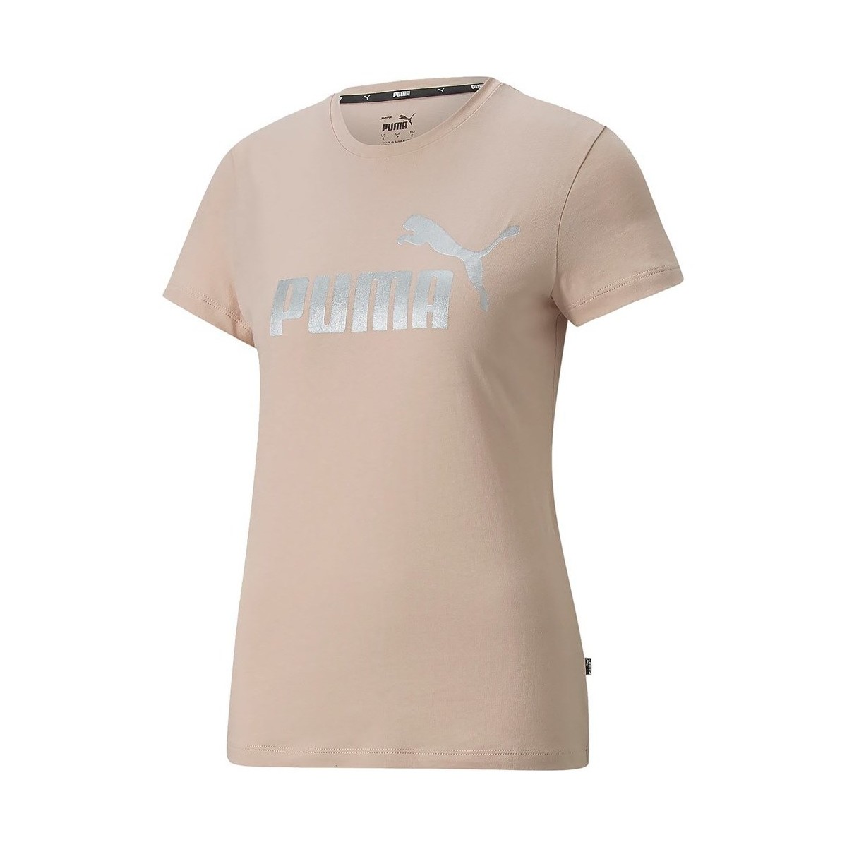 Textil Ženy Trička s krátkým rukávem Puma Ess Metallic Logo Tee Béžová