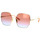 Hodinky & Bižuterie Ženy sluneční brýle Chloe Occhiali da Sole Chloé CH0092S 002 Zlatá