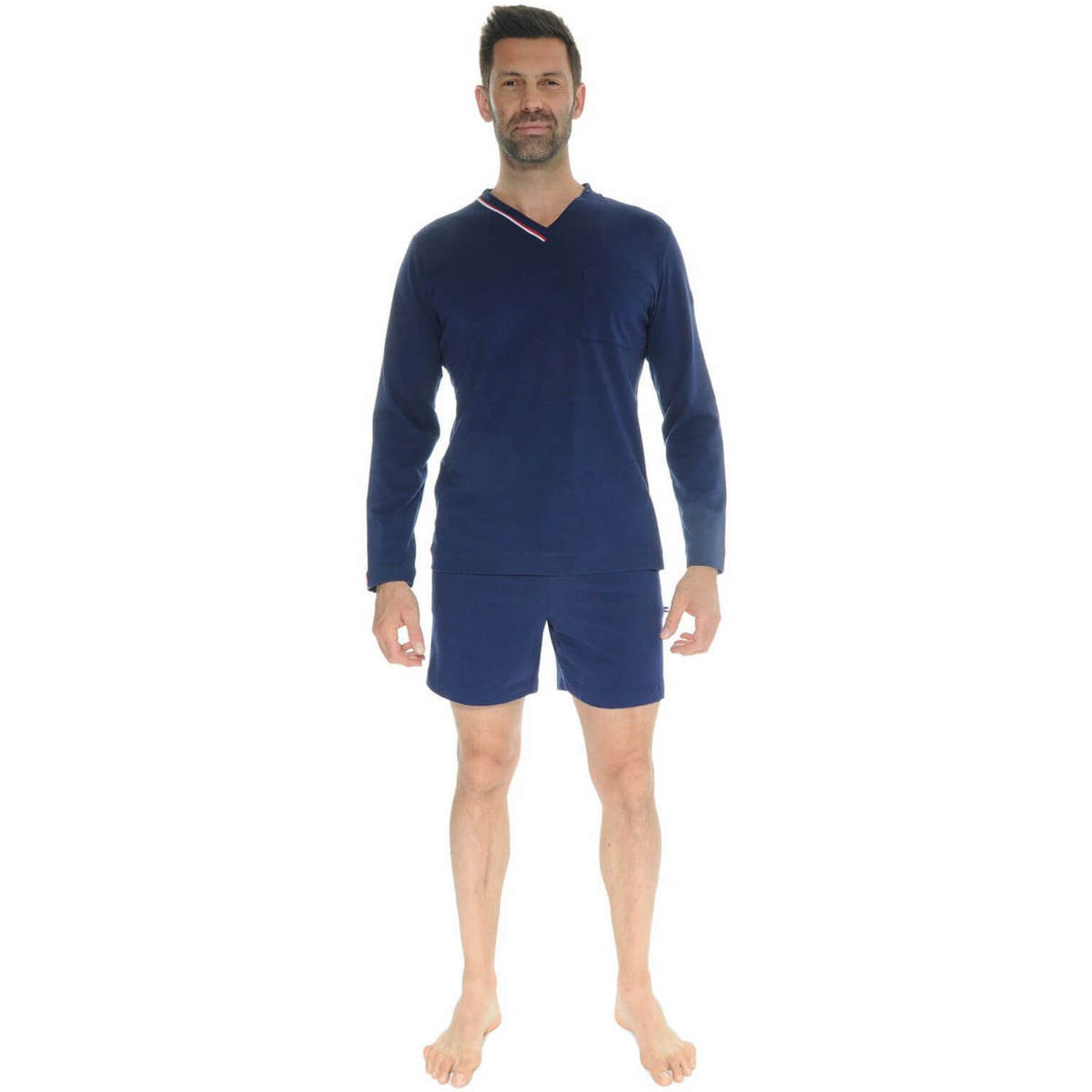 Textil Muži Pyžamo / Noční košile Le Pyjama Français RENAISON Modrá