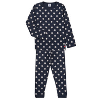 Textil Děti Pyžamo / Noční košile Petit Bateau FREROT Tmavě modrá / Bílá