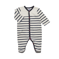 Textil Děti Pyžamo / Noční košile Petit Bateau A06P501 Bílá / Tmavě modrá