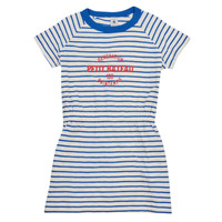 Textil Dívčí Krátké šaty Petit Bateau FINETTA Bílá / Modrá