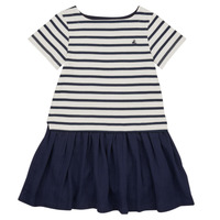 Textil Dívčí Krátké šaty Petit Bateau FLOUETTE Bílá / Modrá