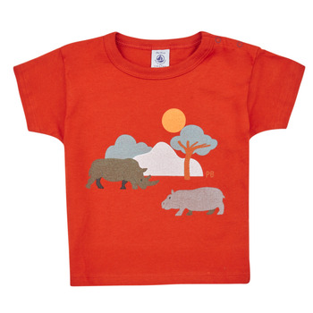 Textil Děti Trička s krátkým rukávem Petit Bateau FAON Oranžová