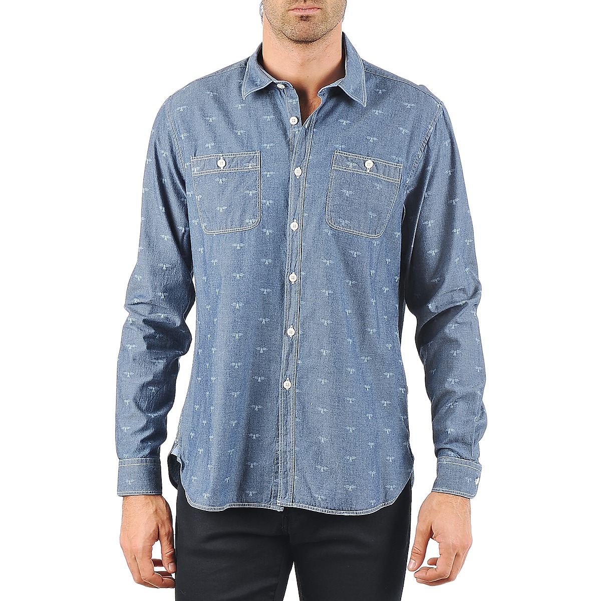 Textil Muži Košile s dlouhymi rukávy Barbour LAWSON Modrá
